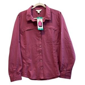 Pacific Trail Womens XL Purple Blouse Business Casual Elegant‎ Lightweight Top